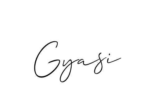 if you are searching for the best signature style for your name Gyasi. so please give up your signature search. here we have designed multiple signature styles  using Allison_Script. Gyasi signature style 2 images and pictures png