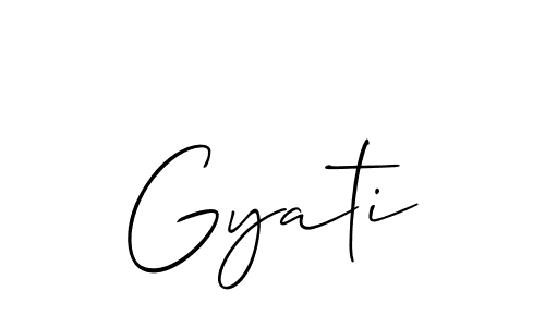 How to make Gyati signature? Allison_Script is a professional autograph style. Create handwritten signature for Gyati name. Gyati signature style 2 images and pictures png