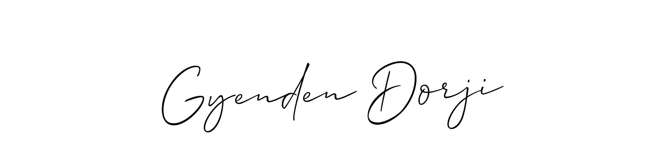 Allison_Script is a professional signature style that is perfect for those who want to add a touch of class to their signature. It is also a great choice for those who want to make their signature more unique. Get Gyenden Dorji name to fancy signature for free. Gyenden Dorji signature style 2 images and pictures png