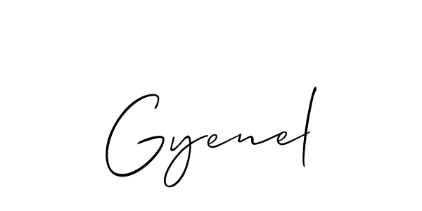 Make a beautiful signature design for name Gyenel. With this signature (Allison_Script) style, you can create a handwritten signature for free. Gyenel signature style 2 images and pictures png