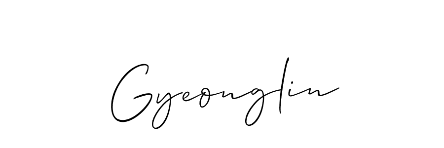 Similarly Allison_Script is the best handwritten signature design. Signature creator online .You can use it as an online autograph creator for name Gyeonglin. Gyeonglin signature style 2 images and pictures png