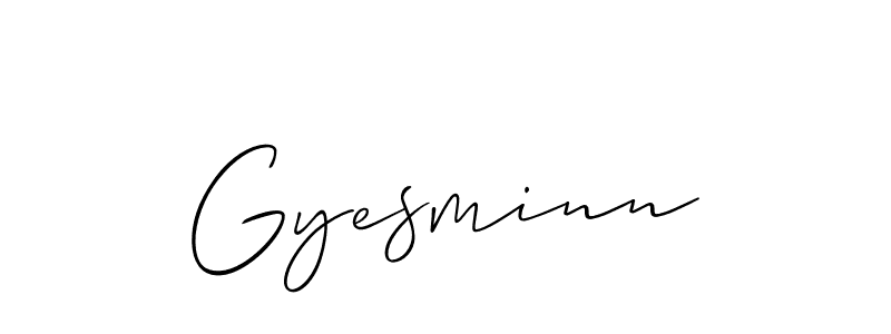 Gyesminn stylish signature style. Best Handwritten Sign (Allison_Script) for my name. Handwritten Signature Collection Ideas for my name Gyesminn. Gyesminn signature style 2 images and pictures png