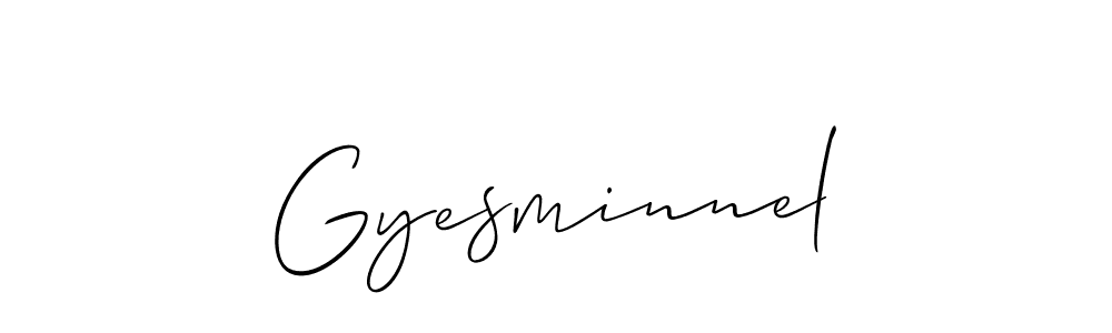 Make a short Gyesminnel signature style. Manage your documents anywhere anytime using Allison_Script. Create and add eSignatures, submit forms, share and send files easily. Gyesminnel signature style 2 images and pictures png