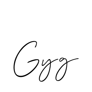 Design your own signature with our free online signature maker. With this signature software, you can create a handwritten (Allison_Script) signature for name Gyg. Gyg signature style 2 images and pictures png