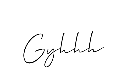 Design your own signature with our free online signature maker. With this signature software, you can create a handwritten (Allison_Script) signature for name Gyhhh. Gyhhh signature style 2 images and pictures png