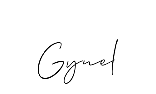 The best way (Allison_Script) to make a short signature is to pick only two or three words in your name. The name Gynel include a total of six letters. For converting this name. Gynel signature style 2 images and pictures png