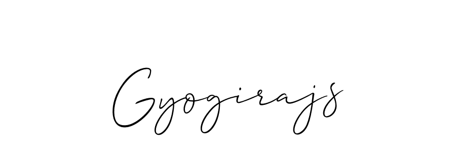 Use a signature maker to create a handwritten signature online. With this signature software, you can design (Allison_Script) your own signature for name Gyogirajs. Gyogirajs signature style 2 images and pictures png