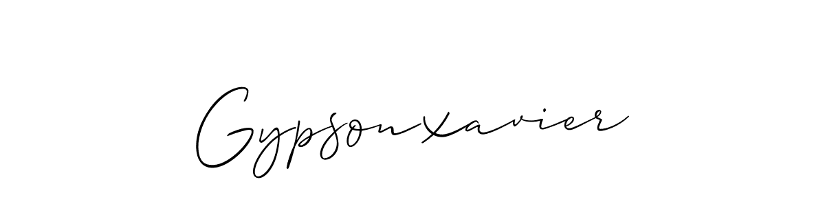 Create a beautiful signature design for name Gypsonxavier. With this signature (Allison_Script) fonts, you can make a handwritten signature for free. Gypsonxavier signature style 2 images and pictures png