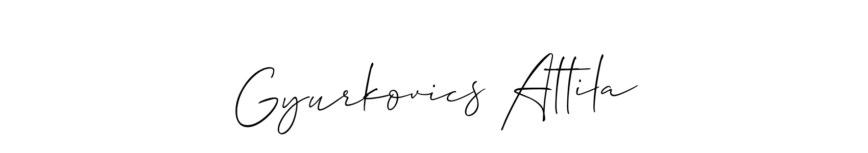Gyurkovics Attila stylish signature style. Best Handwritten Sign (Allison_Script) for my name. Handwritten Signature Collection Ideas for my name Gyurkovics Attila. Gyurkovics Attila signature style 2 images and pictures png