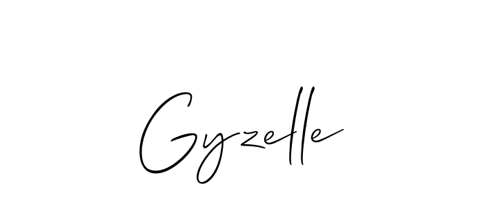 You should practise on your own different ways (Allison_Script) to write your name (Gyzelle) in signature. don't let someone else do it for you. Gyzelle signature style 2 images and pictures png