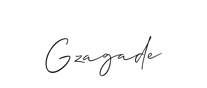 Gzagade stylish signature style. Best Handwritten Sign (Allison_Script) for my name. Handwritten Signature Collection Ideas for my name Gzagade. Gzagade signature style 2 images and pictures png
