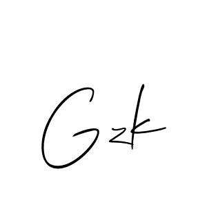 Use a signature maker to create a handwritten signature online. With this signature software, you can design (Allison_Script) your own signature for name Gzk. Gzk signature style 2 images and pictures png