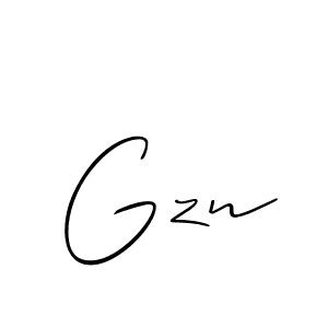 Create a beautiful signature design for name Gzn. With this signature (Allison_Script) fonts, you can make a handwritten signature for free. Gzn signature style 2 images and pictures png