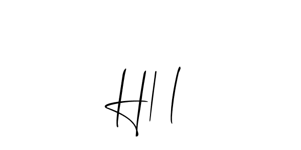 if you are searching for the best signature style for your name H|√l. so please give up your signature search. here we have designed multiple signature styles  using Allison_Script. H|√l signature style 2 images and pictures png