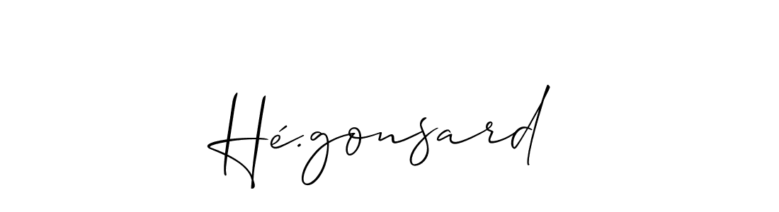 Hé.gonsard stylish signature style. Best Handwritten Sign (Allison_Script) for my name. Handwritten Signature Collection Ideas for my name Hé.gonsard. Hé.gonsard signature style 2 images and pictures png