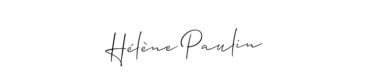 Use a signature maker to create a handwritten signature online. With this signature software, you can design (Allison_Script) your own signature for name Hélène Paulin. Hélène Paulin signature style 2 images and pictures png