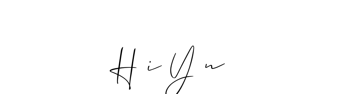 Make a beautiful signature design for name Hải Yến. With this signature (Allison_Script) style, you can create a handwritten signature for free. Hải Yến signature style 2 images and pictures png