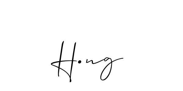 You should practise on your own different ways (Allison_Script) to write your name (H•ng) in signature. don't let someone else do it for you. H•ng signature style 2 images and pictures png