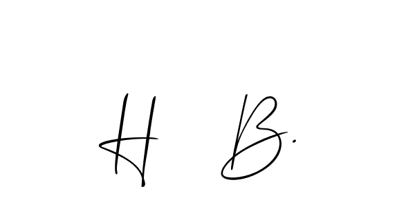 Create a beautiful signature design for name H   B.. With this signature (Allison_Script) fonts, you can make a handwritten signature for free. H   B. signature style 2 images and pictures png