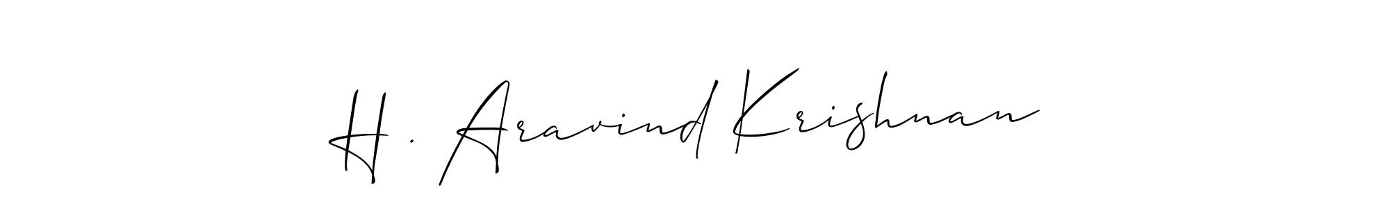 Similarly Allison_Script is the best handwritten signature design. Signature creator online .You can use it as an online autograph creator for name H . Aravind Krishnan. H . Aravind Krishnan signature style 2 images and pictures png