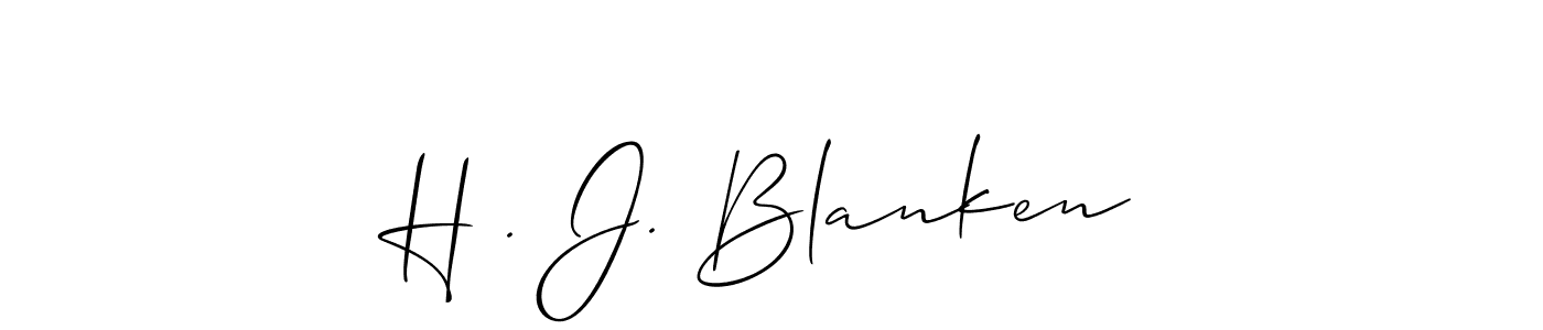 How to Draw H . J. Blanken signature style? Allison_Script is a latest design signature styles for name H . J. Blanken. H . J. Blanken signature style 2 images and pictures png