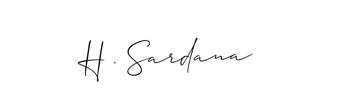 Allison_Script is a professional signature style that is perfect for those who want to add a touch of class to their signature. It is also a great choice for those who want to make their signature more unique. Get H . Sardana name to fancy signature for free. H . Sardana signature style 2 images and pictures png