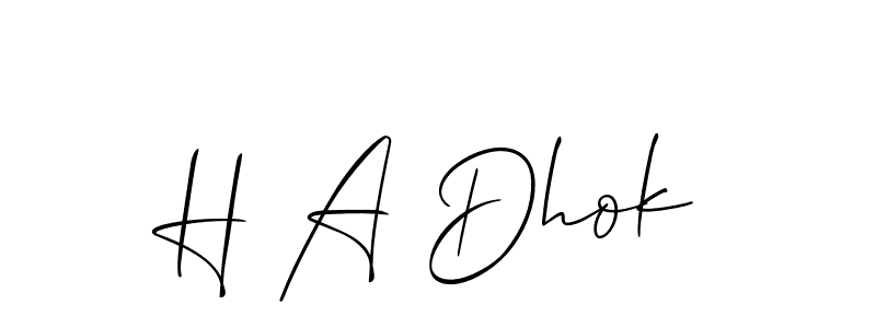 Once you've used our free online signature maker to create your best signature Allison_Script style, it's time to enjoy all of the benefits that H A Dhok name signing documents. H A Dhok signature style 2 images and pictures png