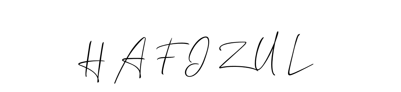 How to Draw H A F I Z U L signature style? Allison_Script is a latest design signature styles for name H A F I Z U L. H A F I Z U L signature style 2 images and pictures png