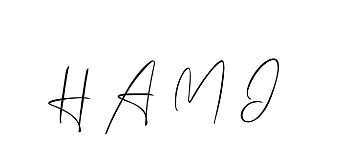 It looks lik you need a new signature style for name H A M I. Design unique handwritten (Allison_Script) signature with our free signature maker in just a few clicks. H A M I signature style 2 images and pictures png