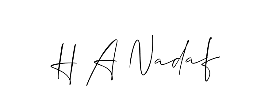 Once you've used our free online signature maker to create your best signature Allison_Script style, it's time to enjoy all of the benefits that H A Nadaf name signing documents. H A Nadaf signature style 2 images and pictures png