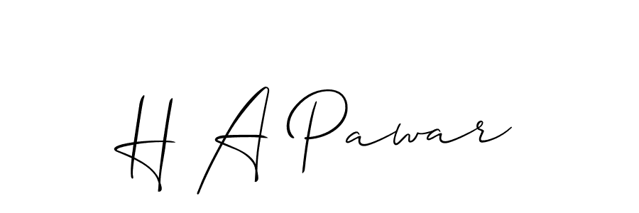 You should practise on your own different ways (Allison_Script) to write your name (H A Pawar) in signature. don't let someone else do it for you. H A Pawar signature style 2 images and pictures png