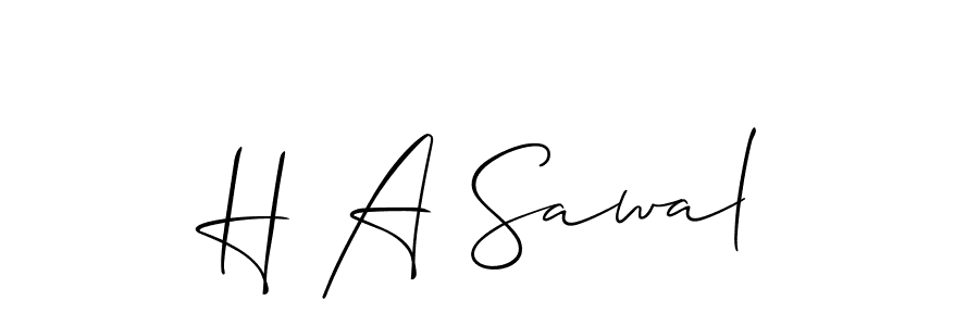 Make a short H A Sawal signature style. Manage your documents anywhere anytime using Allison_Script. Create and add eSignatures, submit forms, share and send files easily. H A Sawal signature style 2 images and pictures png