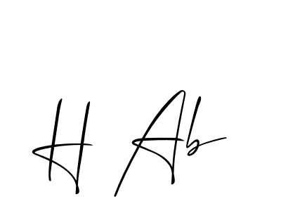 Also we have H Ab name is the best signature style. Create professional handwritten signature collection using Allison_Script autograph style. H Ab signature style 2 images and pictures png