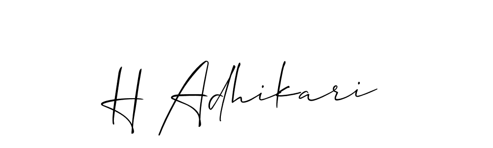 Make a short H Adhikari signature style. Manage your documents anywhere anytime using Allison_Script. Create and add eSignatures, submit forms, share and send files easily. H Adhikari signature style 2 images and pictures png