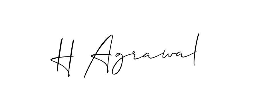 Design your own signature with our free online signature maker. With this signature software, you can create a handwritten (Allison_Script) signature for name H Agrawal. H Agrawal signature style 2 images and pictures png
