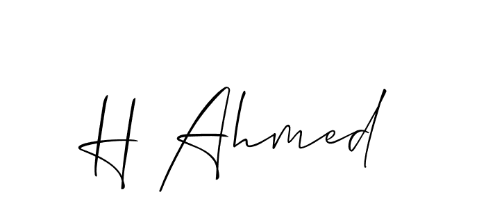 How to Draw H Ahmed signature style? Allison_Script is a latest design signature styles for name H Ahmed. H Ahmed signature style 2 images and pictures png