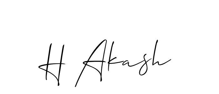 How to make H Akash signature? Allison_Script is a professional autograph style. Create handwritten signature for H Akash name. H Akash signature style 2 images and pictures png