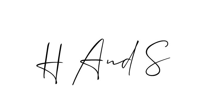 You should practise on your own different ways (Allison_Script) to write your name (H And S) in signature. don't let someone else do it for you. H And S signature style 2 images and pictures png