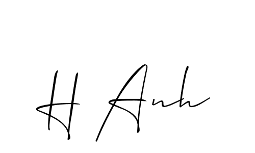 Create a beautiful signature design for name H Anh. With this signature (Allison_Script) fonts, you can make a handwritten signature for free. H Anh signature style 2 images and pictures png