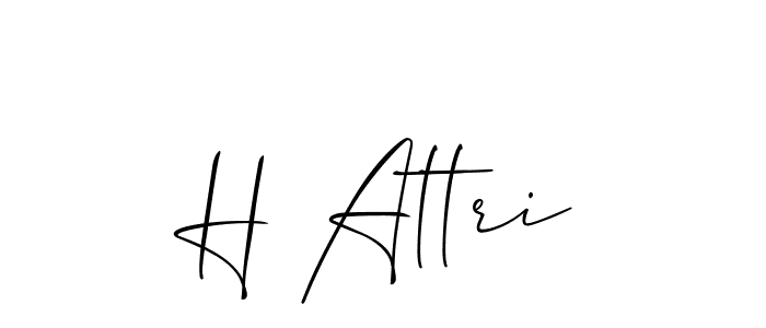 Best and Professional Signature Style for H Attri. Allison_Script Best Signature Style Collection. H Attri signature style 2 images and pictures png