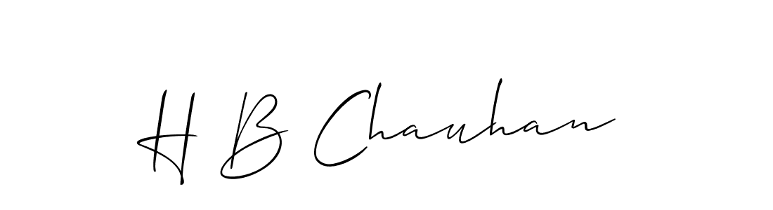 Also we have H B Chauhan name is the best signature style. Create professional handwritten signature collection using Allison_Script autograph style. H B Chauhan signature style 2 images and pictures png