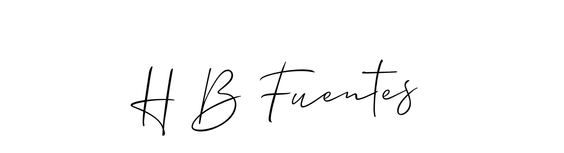 It looks lik you need a new signature style for name H B Fuentes. Design unique handwritten (Allison_Script) signature with our free signature maker in just a few clicks. H B Fuentes signature style 2 images and pictures png