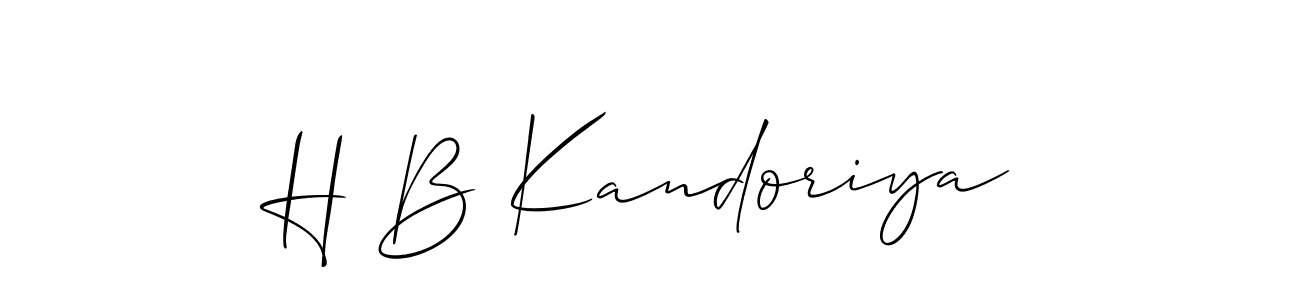 It looks lik you need a new signature style for name H B Kandoriya. Design unique handwritten (Allison_Script) signature with our free signature maker in just a few clicks. H B Kandoriya signature style 2 images and pictures png