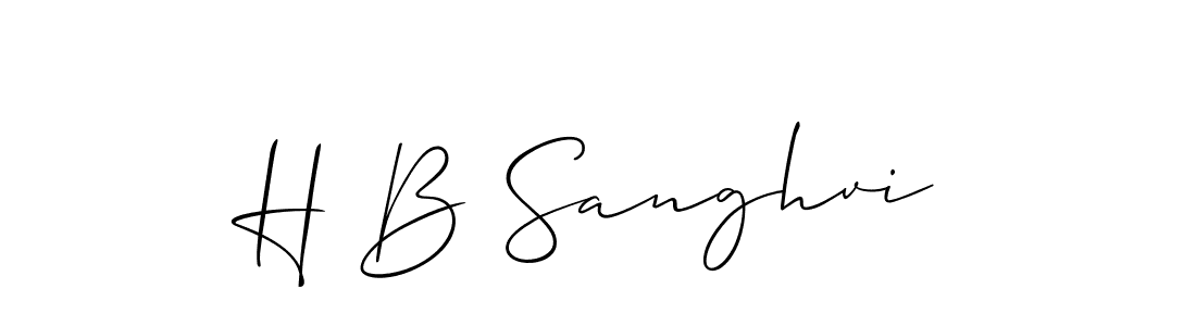 Here are the top 10 professional signature styles for the name H B Sanghvi. These are the best autograph styles you can use for your name. H B Sanghvi signature style 2 images and pictures png