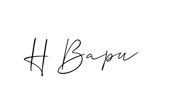 Make a beautiful signature design for name H Bapu. With this signature (Allison_Script) style, you can create a handwritten signature for free. H Bapu signature style 2 images and pictures png