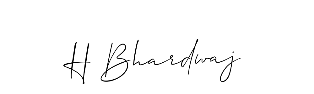 Create a beautiful signature design for name H Bhardwaj. With this signature (Allison_Script) fonts, you can make a handwritten signature for free. H Bhardwaj signature style 2 images and pictures png