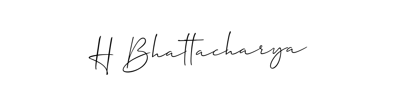 Allison_Script is a professional signature style that is perfect for those who want to add a touch of class to their signature. It is also a great choice for those who want to make their signature more unique. Get H Bhattacharya name to fancy signature for free. H Bhattacharya signature style 2 images and pictures png