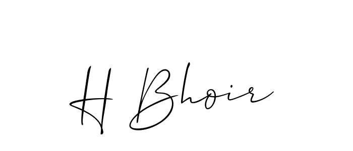Design your own signature with our free online signature maker. With this signature software, you can create a handwritten (Allison_Script) signature for name H Bhoir. H Bhoir signature style 2 images and pictures png