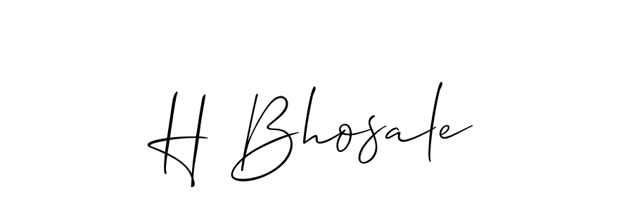 Best and Professional Signature Style for H Bhosale. Allison_Script Best Signature Style Collection. H Bhosale signature style 2 images and pictures png