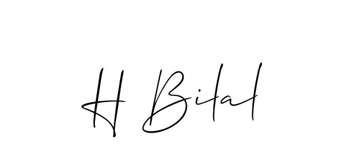 Make a beautiful signature design for name H Bilal. Use this online signature maker to create a handwritten signature for free. H Bilal signature style 2 images and pictures png